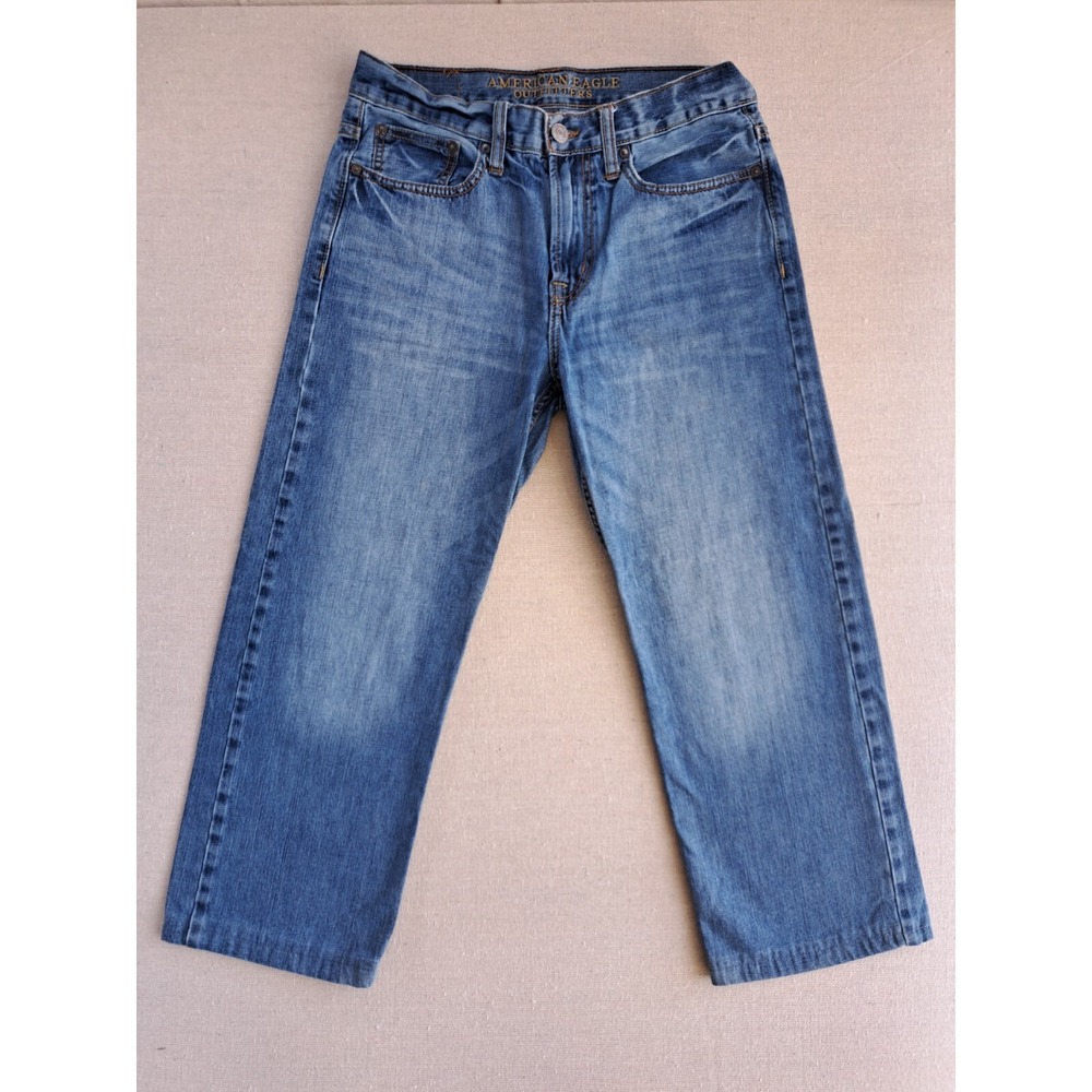 American Eagle Jeans Mens 32x25 Blue Loose Short Straight Leg W31"
